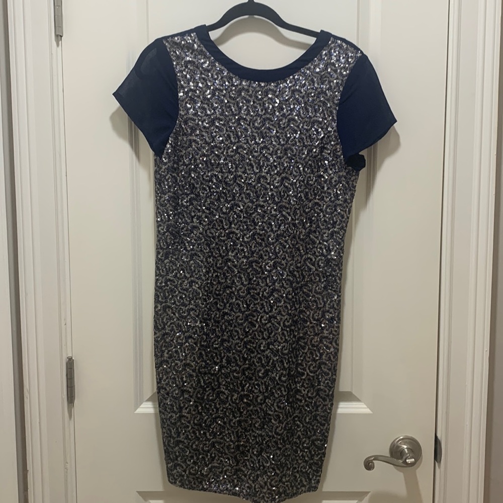 Heartloom, mini sequin, midi dress, short sleeve, new, size large